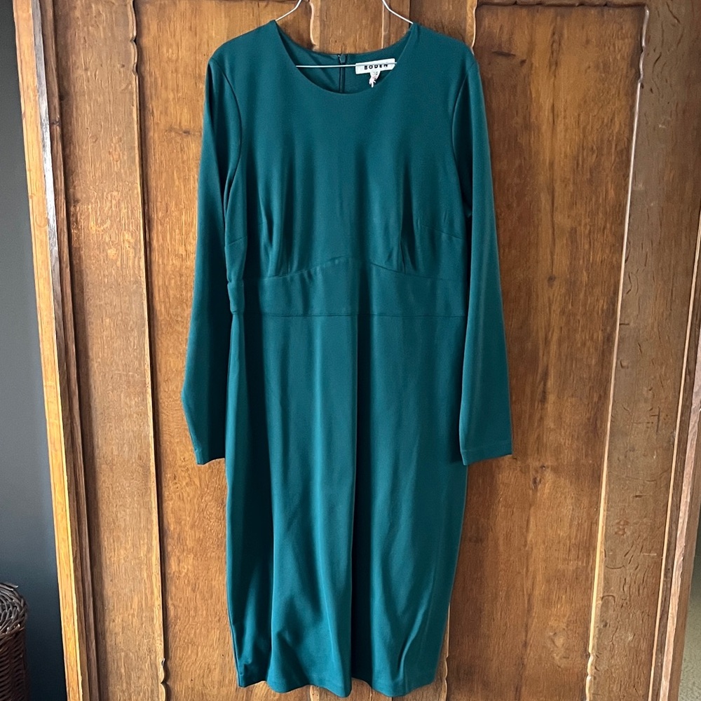 Boden Teal Long Sleeve Dress